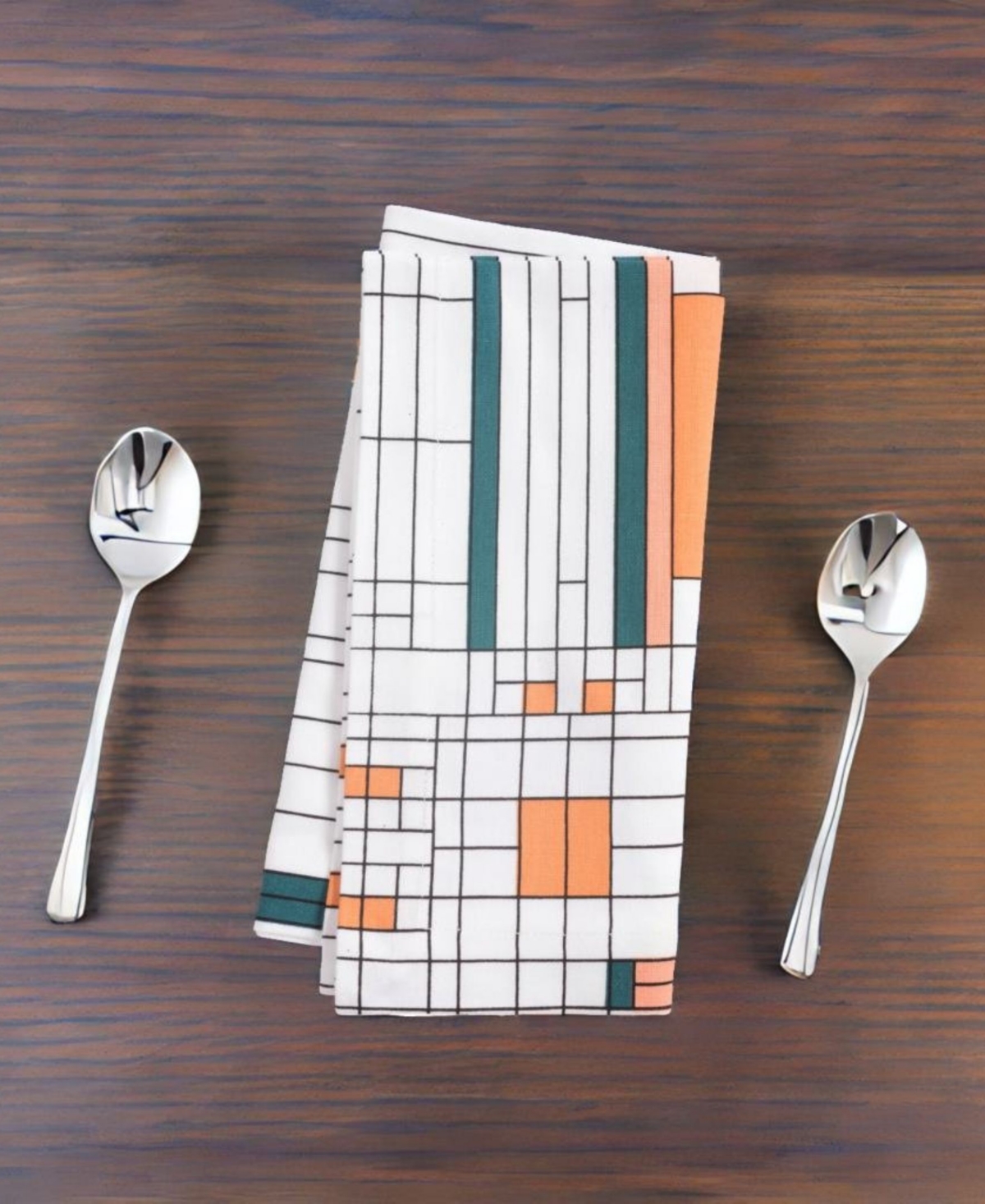 Kaf Home Frank Lloyd Wright Printed Napkins, Set Of 4 In Water Lilies