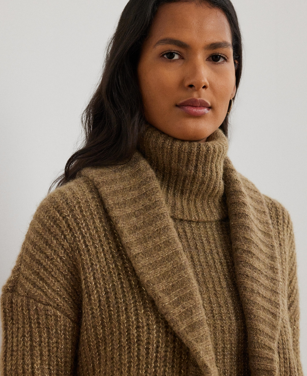 Lauren Ralph Lauren Women's Rib-Knit Shawl-Collar Cardigan