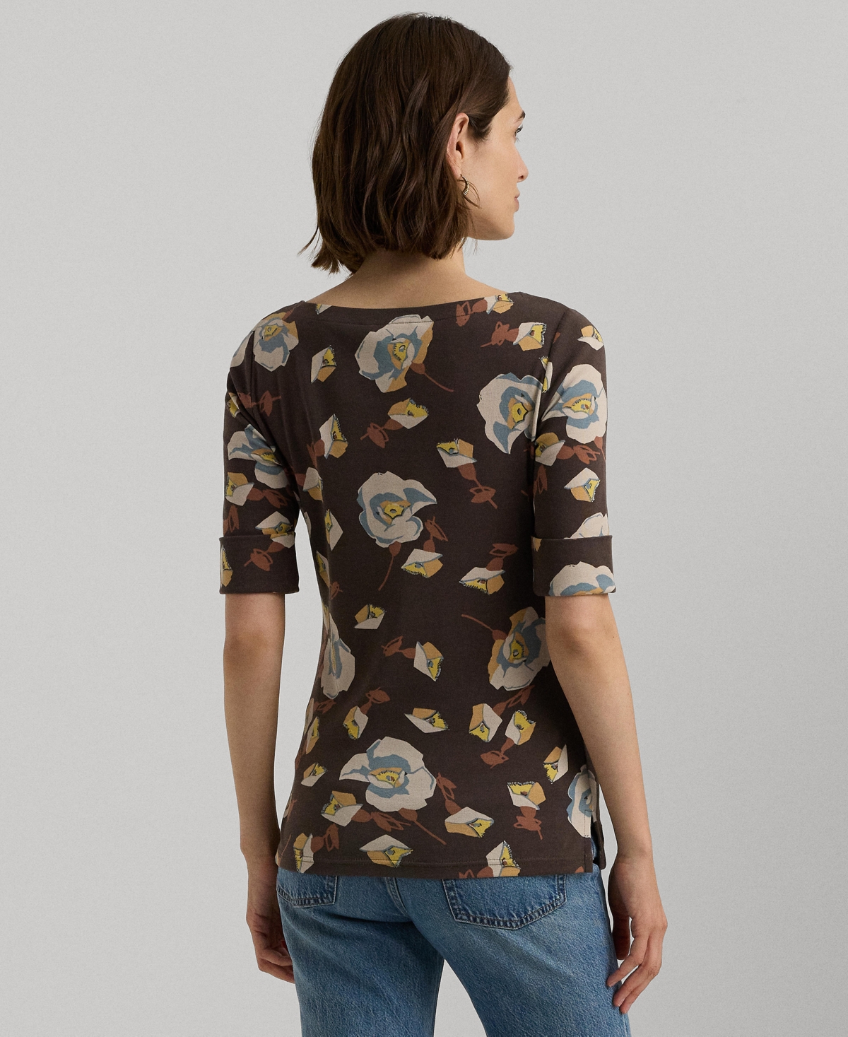Lauren Ralph Lauren Women's Floral Boat-Neck Tee