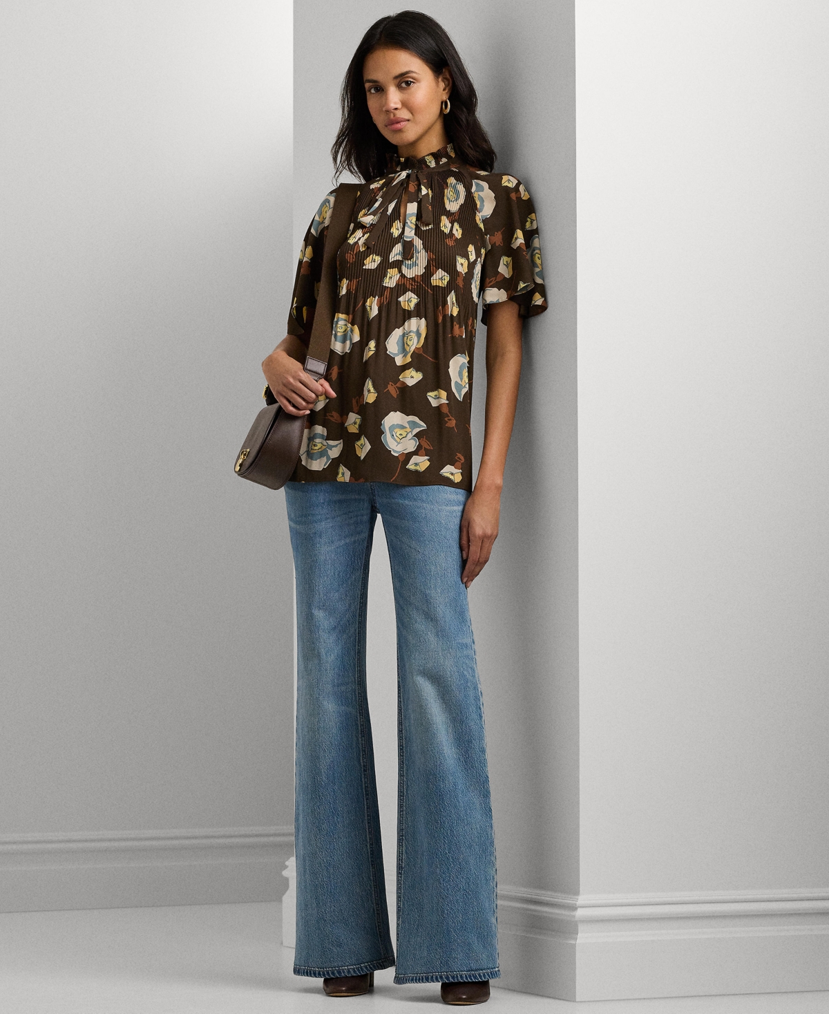 Lauren Ralph Lauren Women's Pleated Floral Top