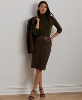【Louren 】highwaist pencil skir Lauren Ralph Lauren Women's Herringbone Jacquard Pencil Skirt - Macy's