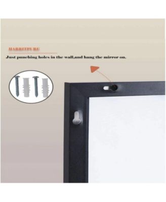 Rectangular Free Stand Mirror 18"x58" in Black
