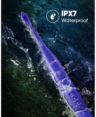 DY156 Sonic Electric Toothbrush for Adults, Rechargeable Battery Toothbrush Portable with 3 Brush Heads, 2 Mins 5 Modes Smart Timer, 45000VPM, On Charge for 60 Days