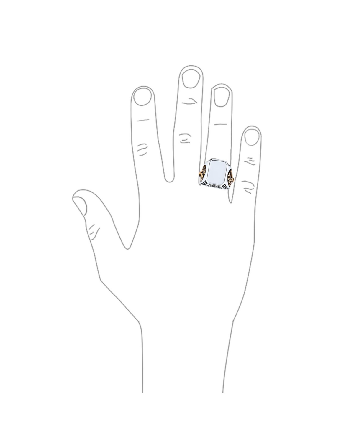 Bling Jewelry Big Statement Masculine King Of Jungle Rectangle Signet Accent Lion Ring For Men Solid Oxidized .925 Sterling Silver