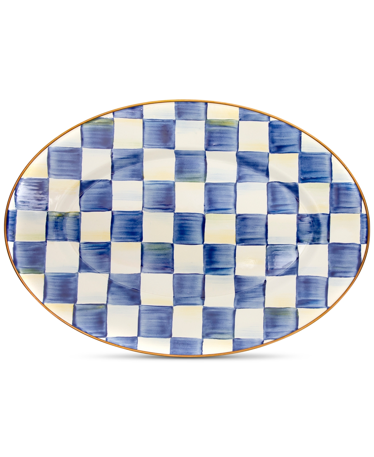 Mackenzie-childs Mackenzie- Childs Royal Check Small Oval Platter In No Color