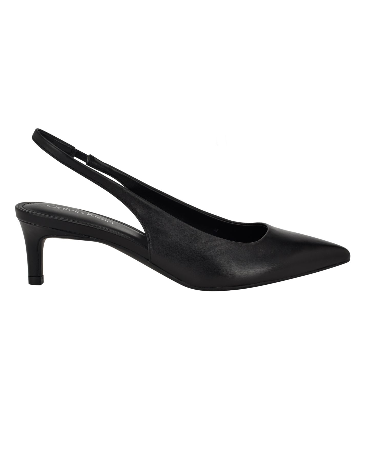 Женские туфли Calvin Klein Dainty Kitten Heel Slingback Pumps, цвет: Чёрный — фото 2