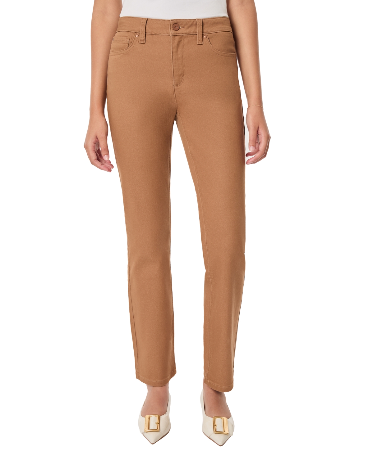 Jones New York Women's Lexington Mid-Rise Straight-Leg Jeans