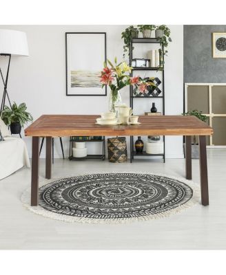 Rectangular Acacia Wood Rustic Dining Furniture Table