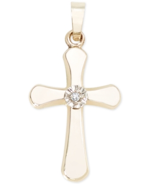 image of Diamond Accent Cross in 14k Gold