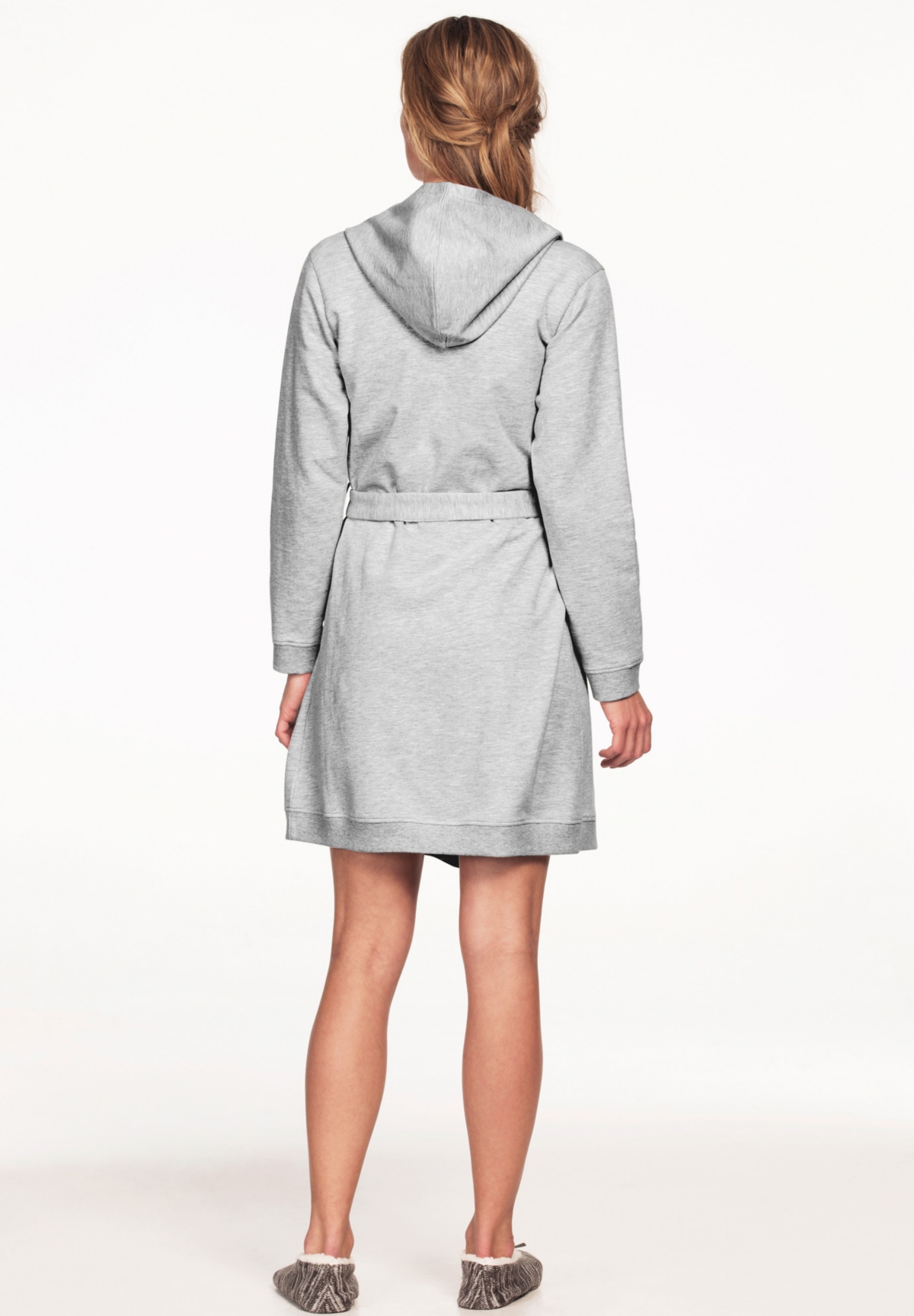 Ellos Plus Size Hooded Fleece Robe