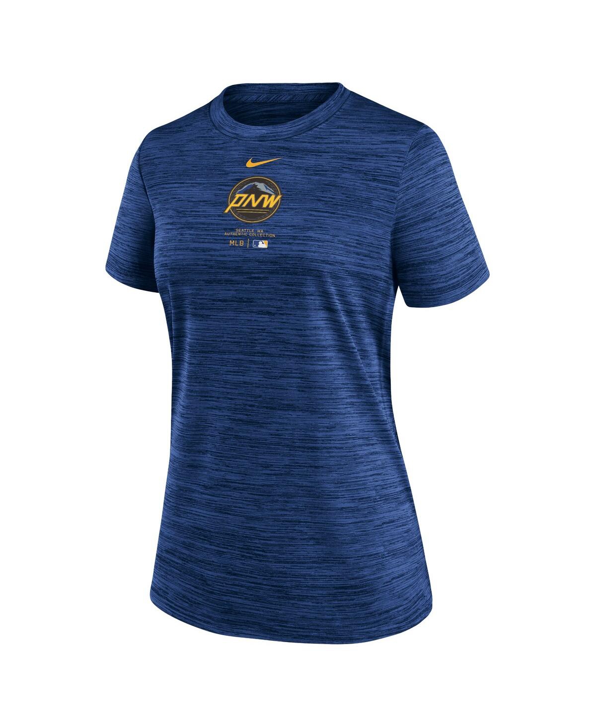 Nike Women'sSeattle Mariners City Connect Practice Velocity Performance T-Shirt - Royal