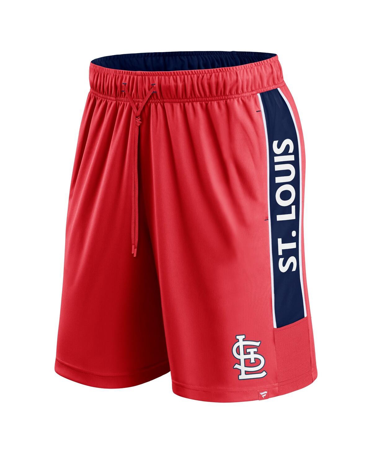 Fanatics Men'sSt. Louis Cardinals Win the Match Defender Shorts - Red, Navy