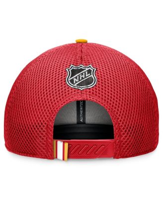 Men's Red Calgary Flames 2024 NHL Draft on Stage Trucker Adjustable Hat