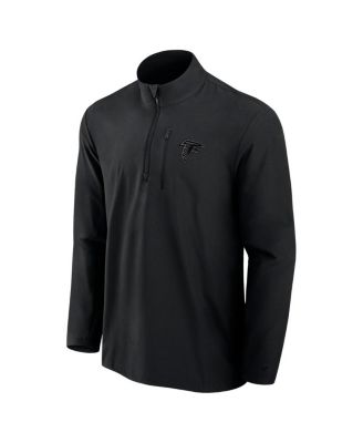 Men's Black Atlanta Falcons Front Office Woven Quarter-Zip Jacket