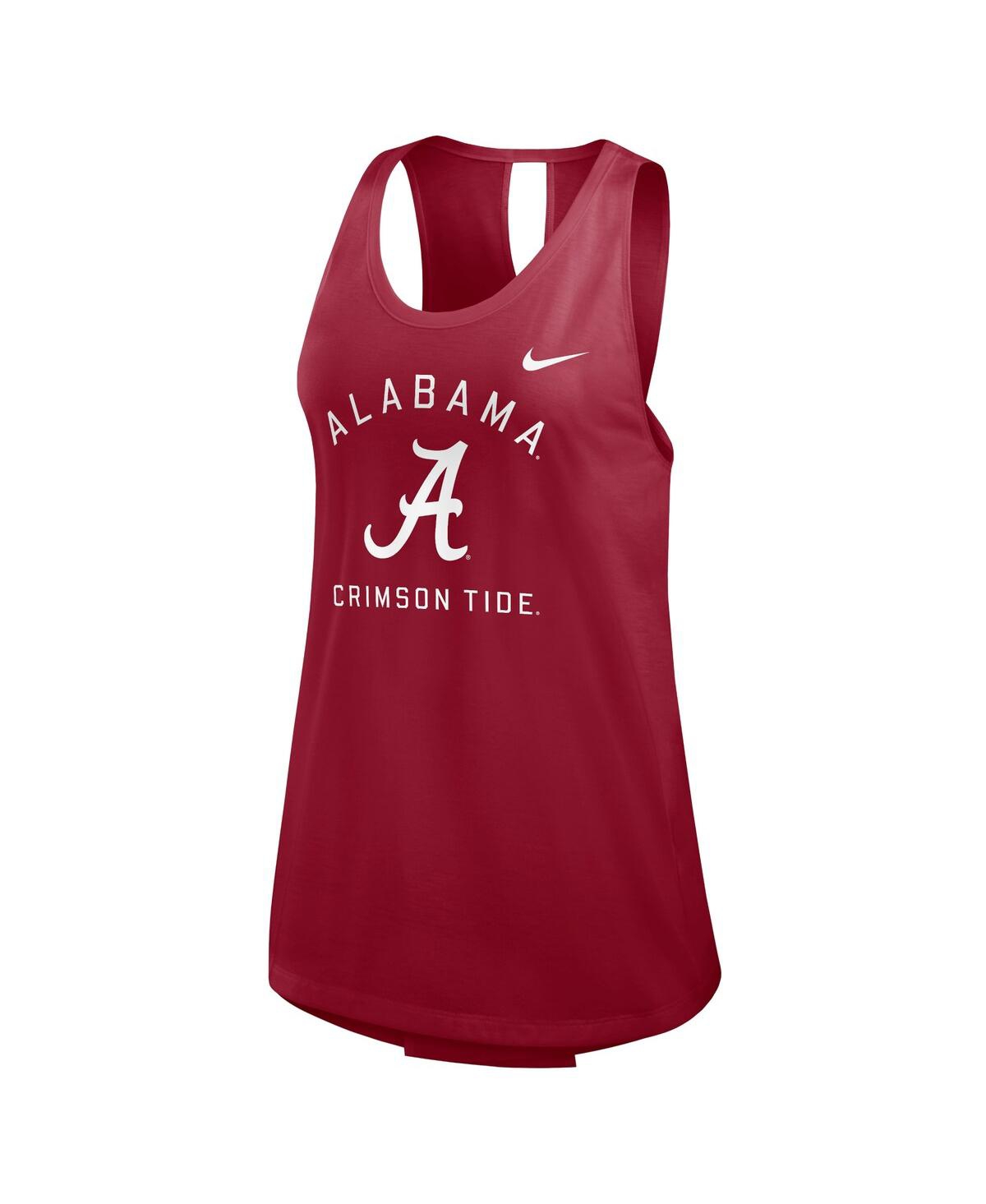 Nike Women's Crimson Alabama Crimson Tide Primetime Open Back Tank Top In Crimson