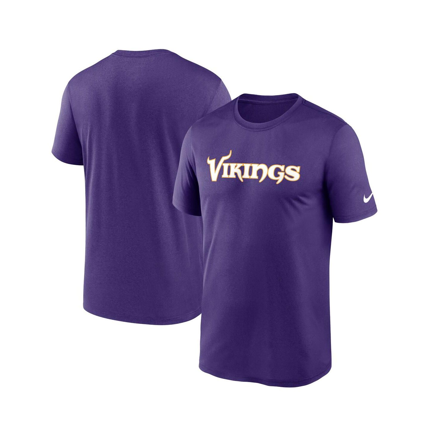 Мужская футболка Nike Purple Minnesota Vikings Primetime Legend Wordmark Performance — фото 1