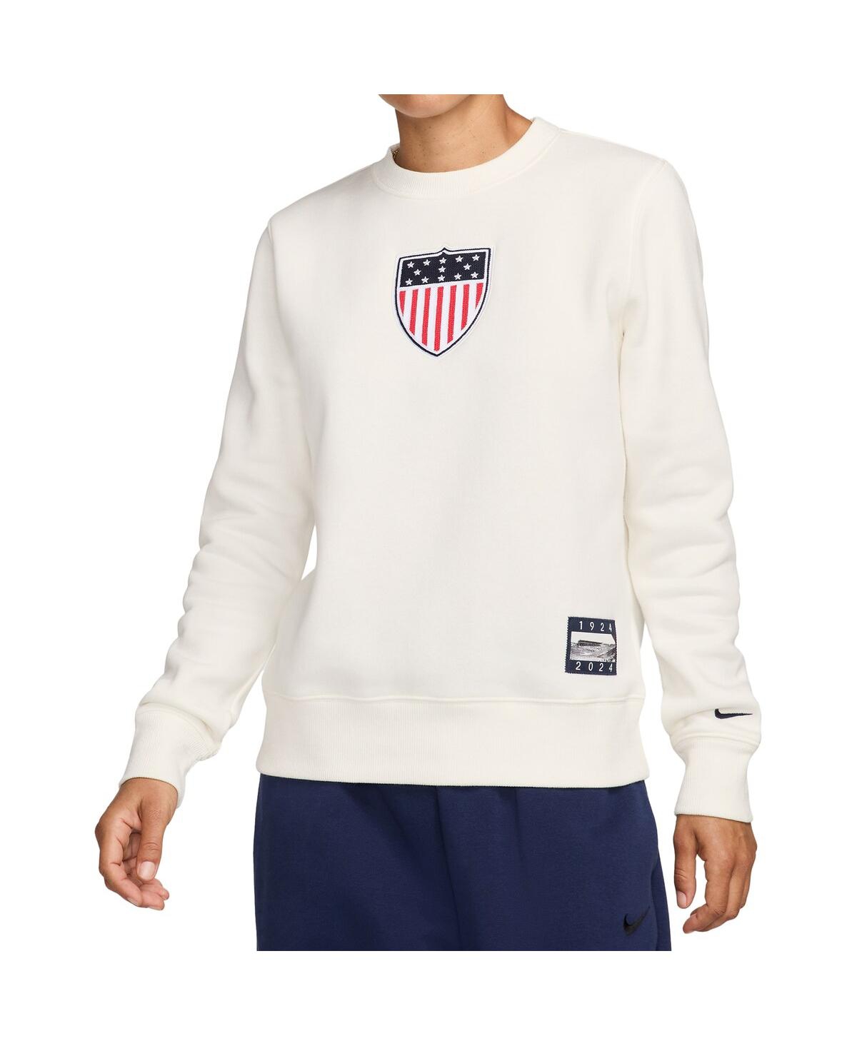 Nike Women's White Team Usa Phoenix Fleece 1924 Pack Pullover Sweatshirt In White