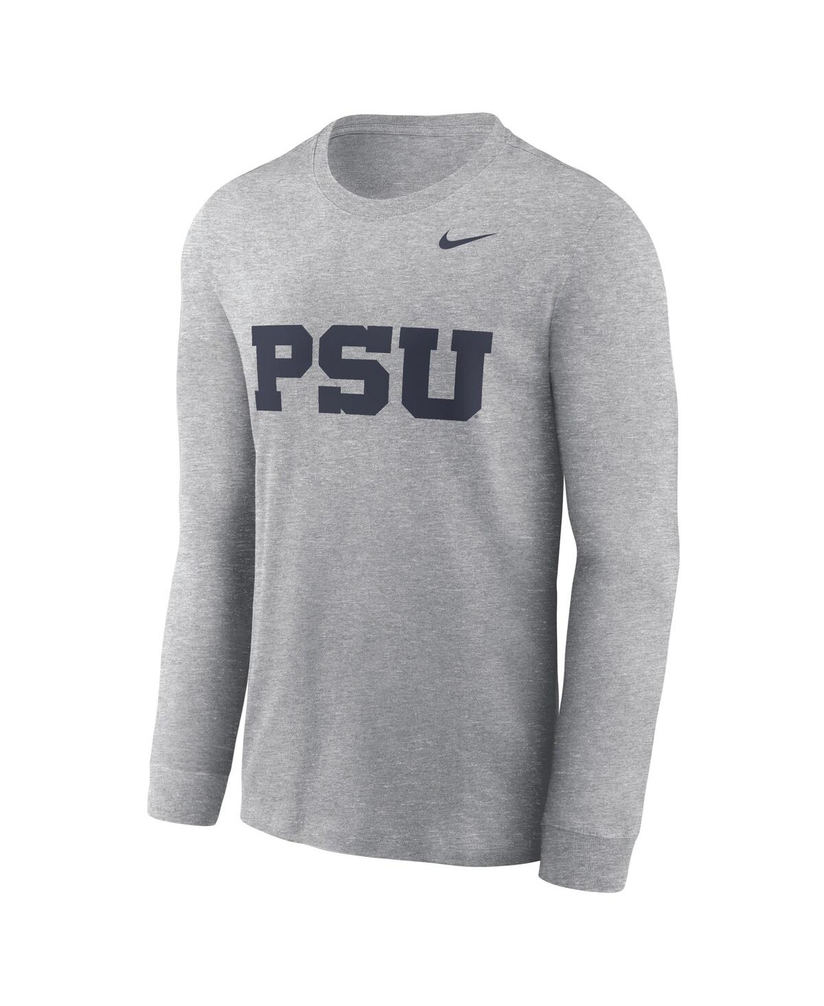 Nike Men'sPenn State Nittany Lions Alternate Logo Long Sleeve T-Shirt - Heather Gray