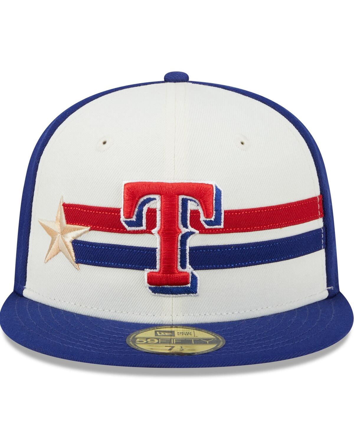 New Era Men'sRoyal Texas Rangers 2024 Mlb All-Star Game Workout 59FIFTY Fitted Hat - Cream, Royal