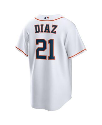 Men's Yainer Diaz White Houston Astros Home Replica Jersey
