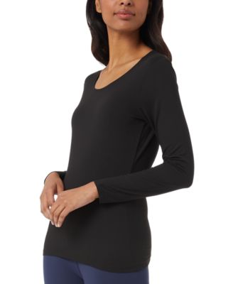 Women's Long-Sleeve Scoop-Neck Top 