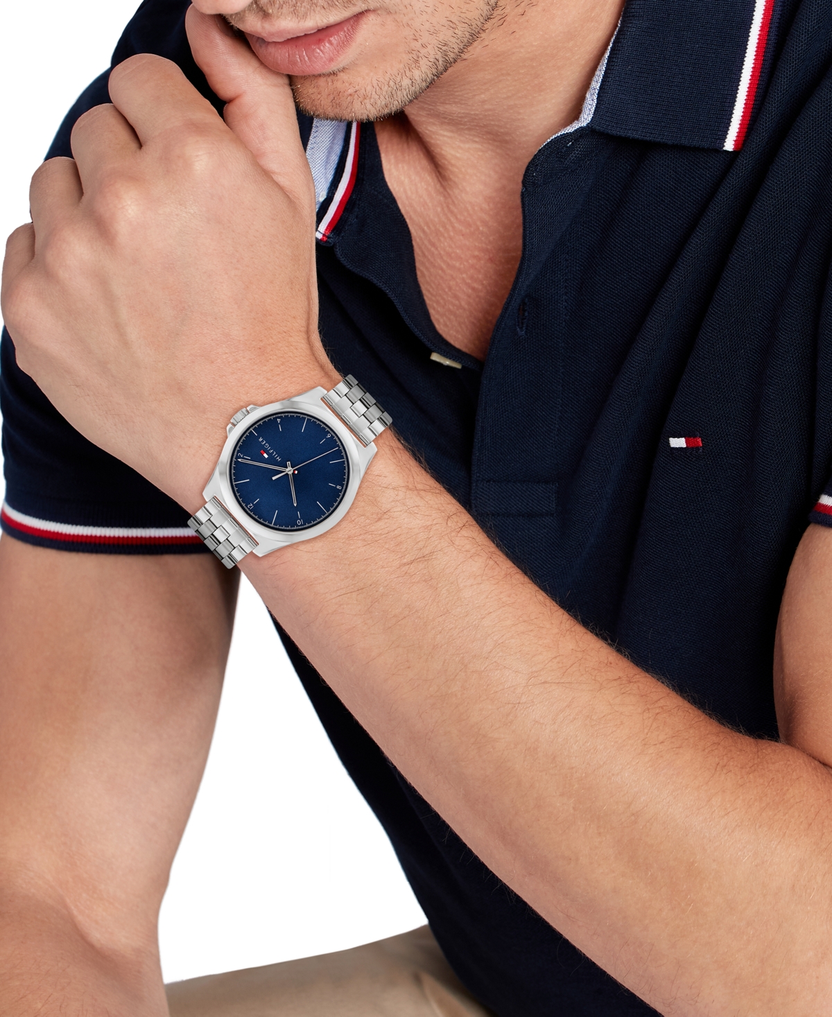 Tommy Hilfiger Men's Quartz Silver Stainless Steel Watch 42mm In Silver