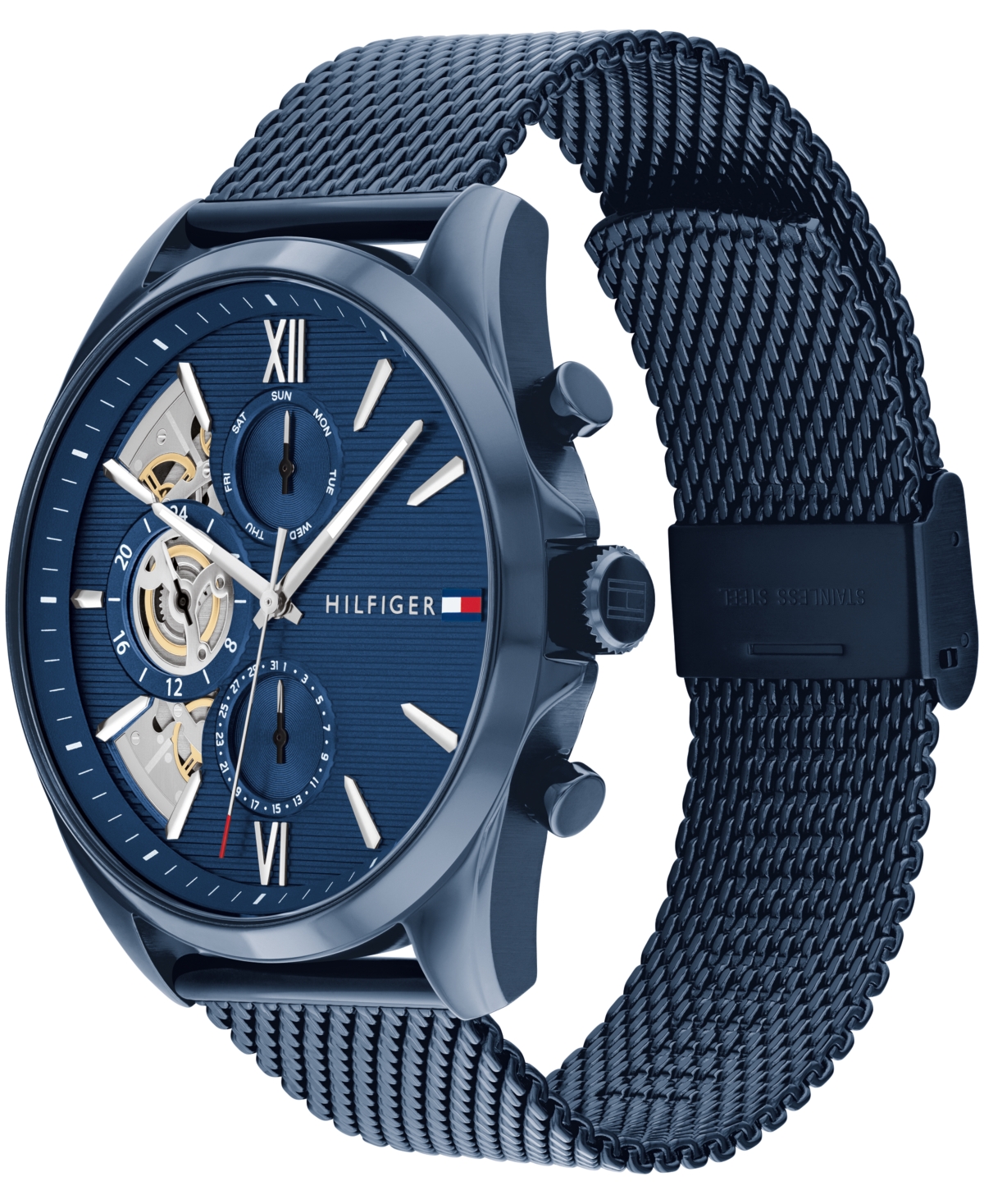 Tommy Hilfiger Men's Quartz Blue Ionic Plated Steel Watch 43.5mm