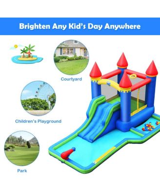 Kids Inflatable Bounce House Water Slide without Blower