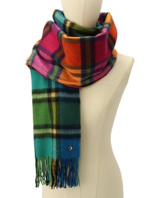 kate spade★buffalo check logo scarf★チェック マフラー 2色 kate spade☆buffalo check logo scarf☆チェック マフラー 2色