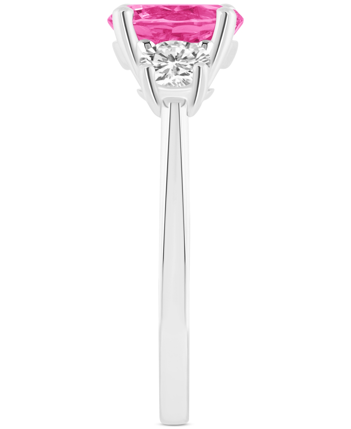 Mystic Topaz (2-3/8 ct. t.w.) & White Topaz (5/8 ct. t.w.) Three Stone Ring in Sterling Silver (Also  - Pink Topaz