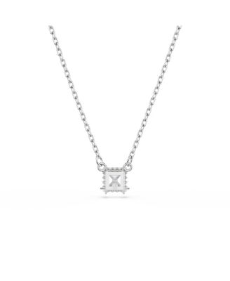Stilla Pendant Square Cut, White, Necklace
