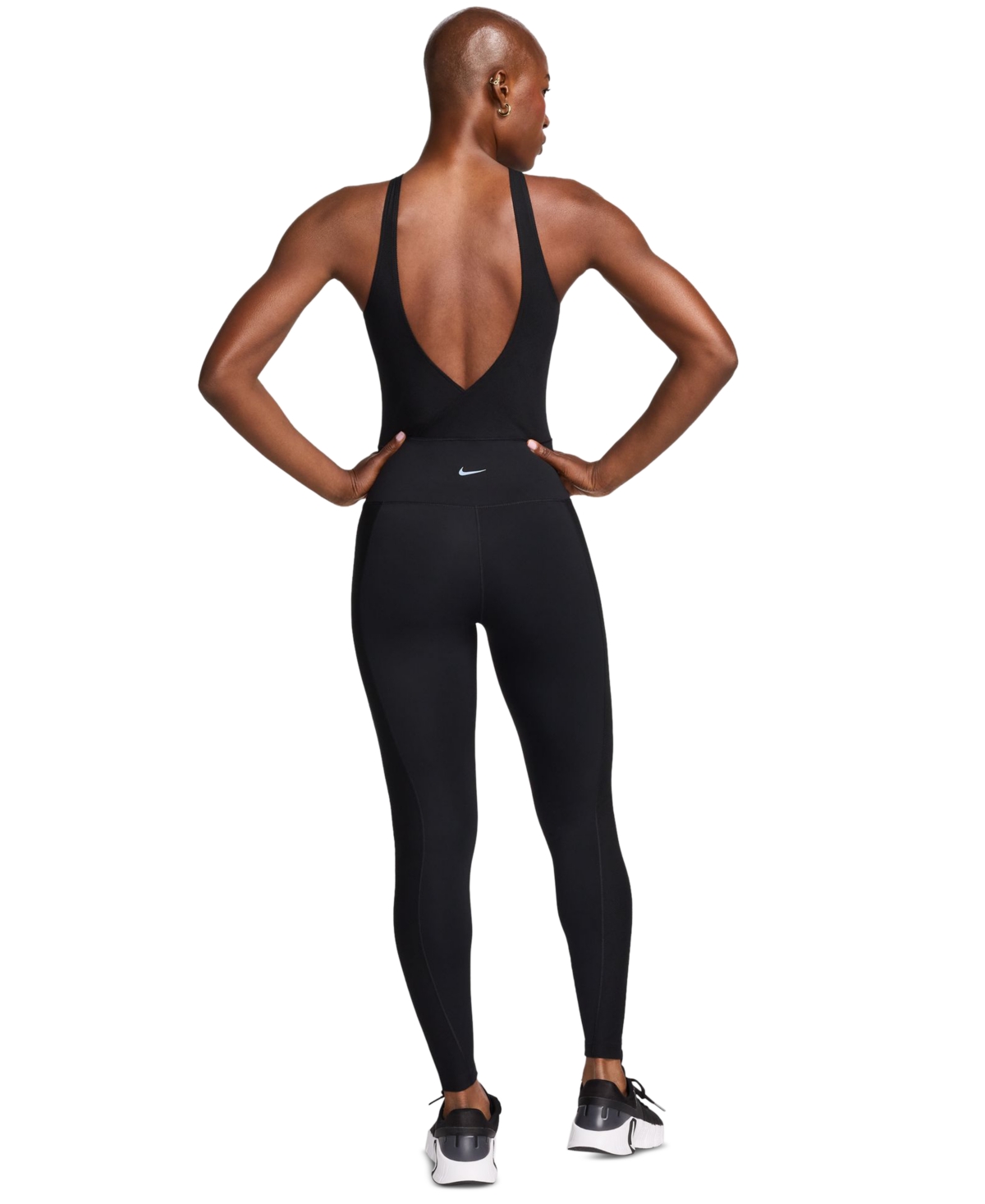 Nike Women's One Dri-fit Sleeveless Low-Back Bodysuit -black