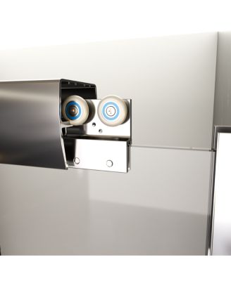 Luxurious Semi-Frameless Bathtub Door Adjusts 56-60", Easy Access, Water-Resistant