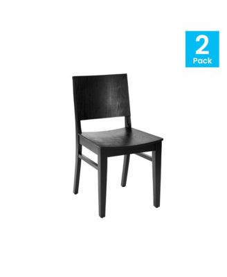Spencer Set Of 2 Dining Chairs With Curved Backrests And Solid Wood Constructions