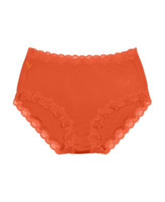 Women's Soft Silk Lace-Trim Briefs Underwear