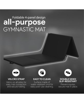 120 x 48" All Purpose Folding Gymnastics Exercise Mat, Black