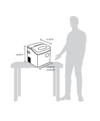 Countertop 50 lbs. of Ice a Day Bullet Ice Maker in Stainless Steel