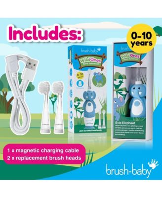 WildOnes Elephant Kids Electric Rechargeable Toothbrush | Childrens Electric Toothbrush | Animal Character Toothbrush