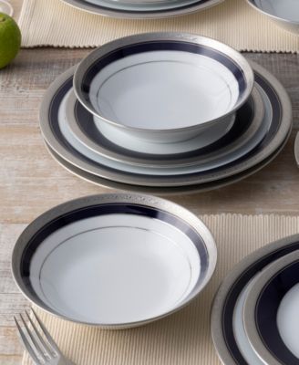 Crestwood Cobalt Platinum Set of 4 Soup Bowls, 7.50", 12 oz.
