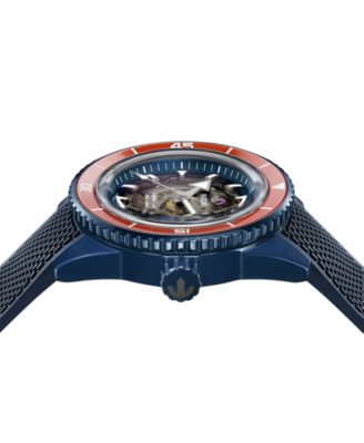 Men's Swiss Automatic Captain Cook Navy Blue High-Tech Ceramic Bracelet Watch 43mm