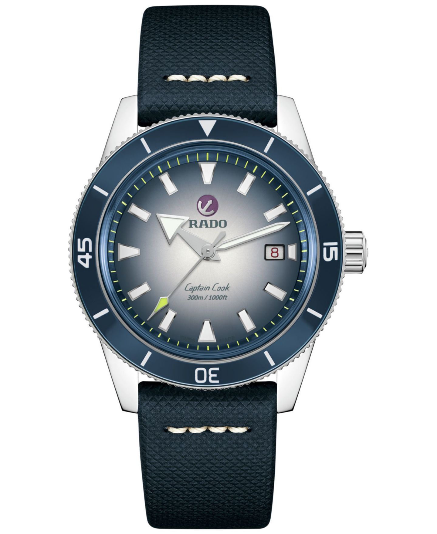 Мужские часы Rado Swiss Automatic Captain Cook Stainless Steel Bracelet Watch 42mm — фото 3