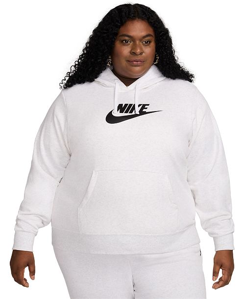 alfani Nike Plus Size Active Sportswear Club Hooded Fleece Sweatshirt Women's Fashion Shoes & Accessories