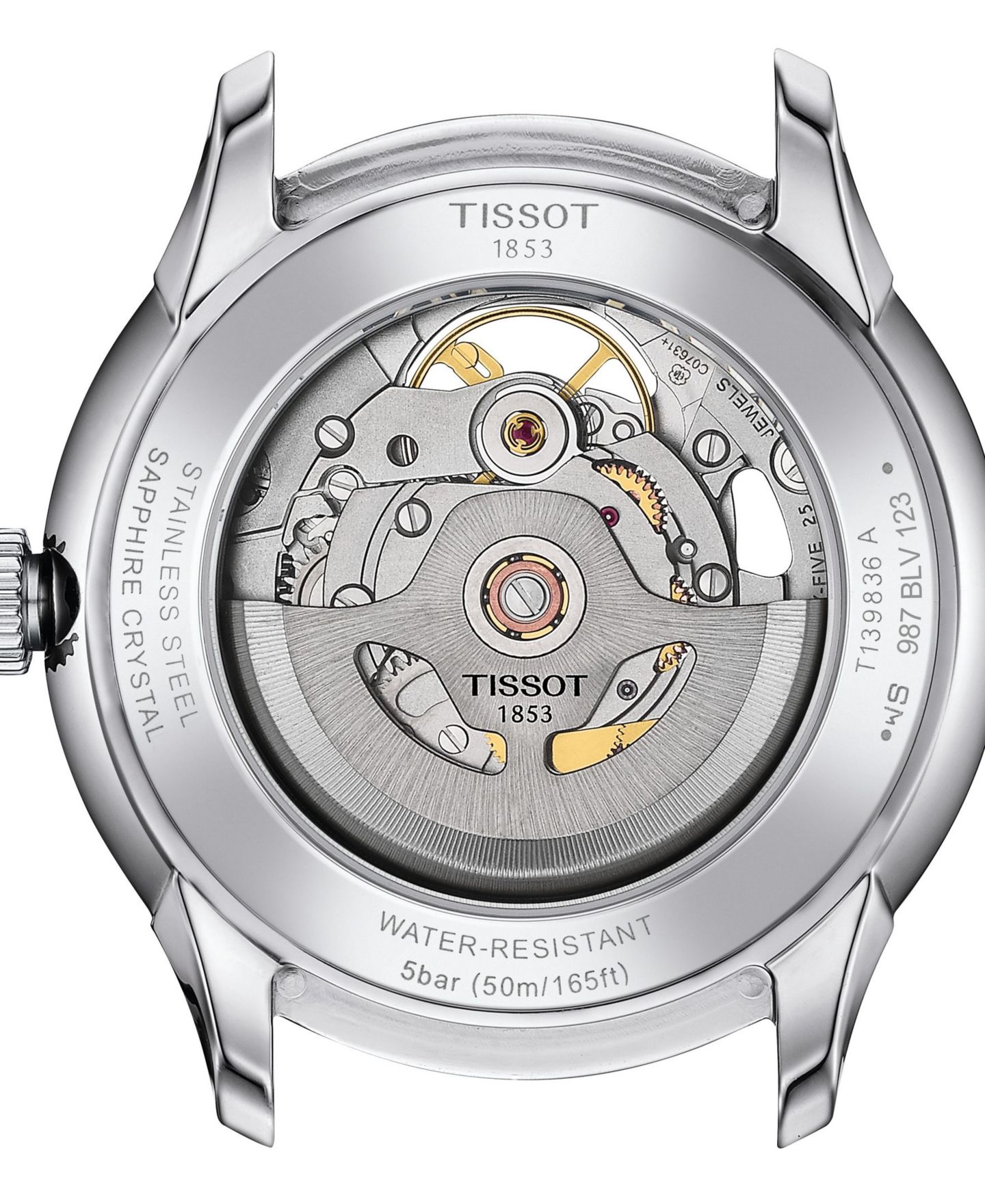 Мужские часы Tissot Swiss Automatic Chemin Des Tourelles Skeleton Stainless Steel Bracelet Watch 39mm — фото 2