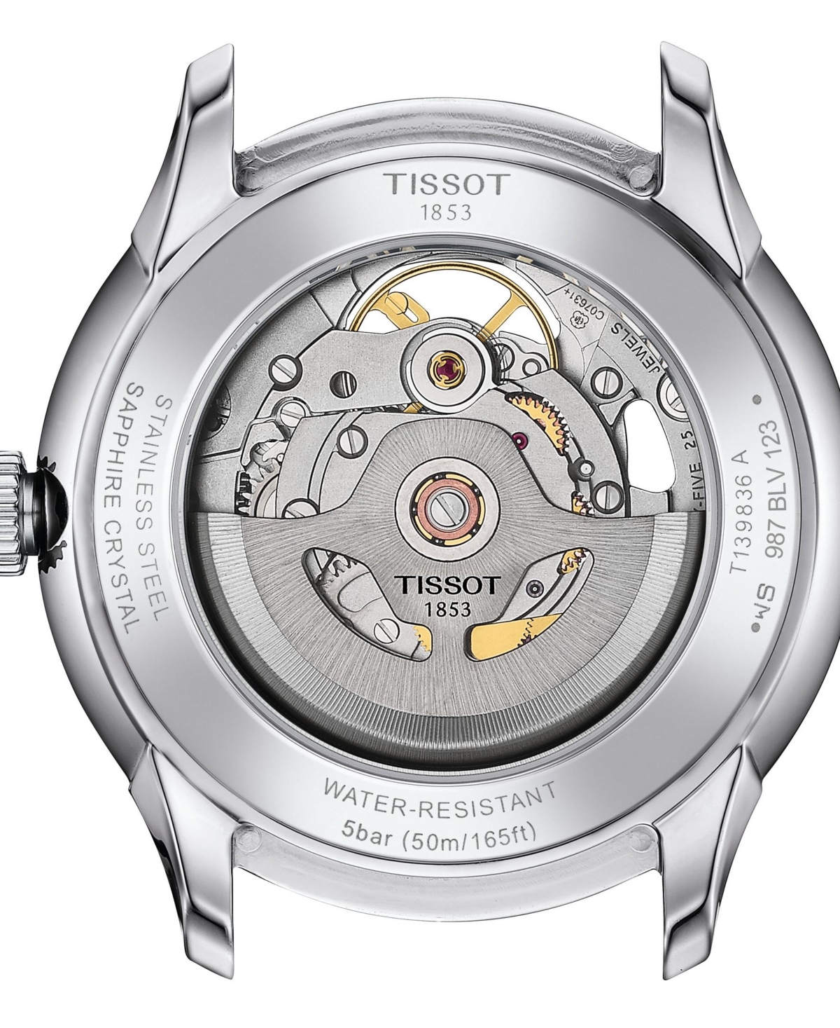 Tissot Men's Swiss Automatic Chemin Des Tourelles Skeleton Stainless Steel Bracelet Watch 39mm In No Color