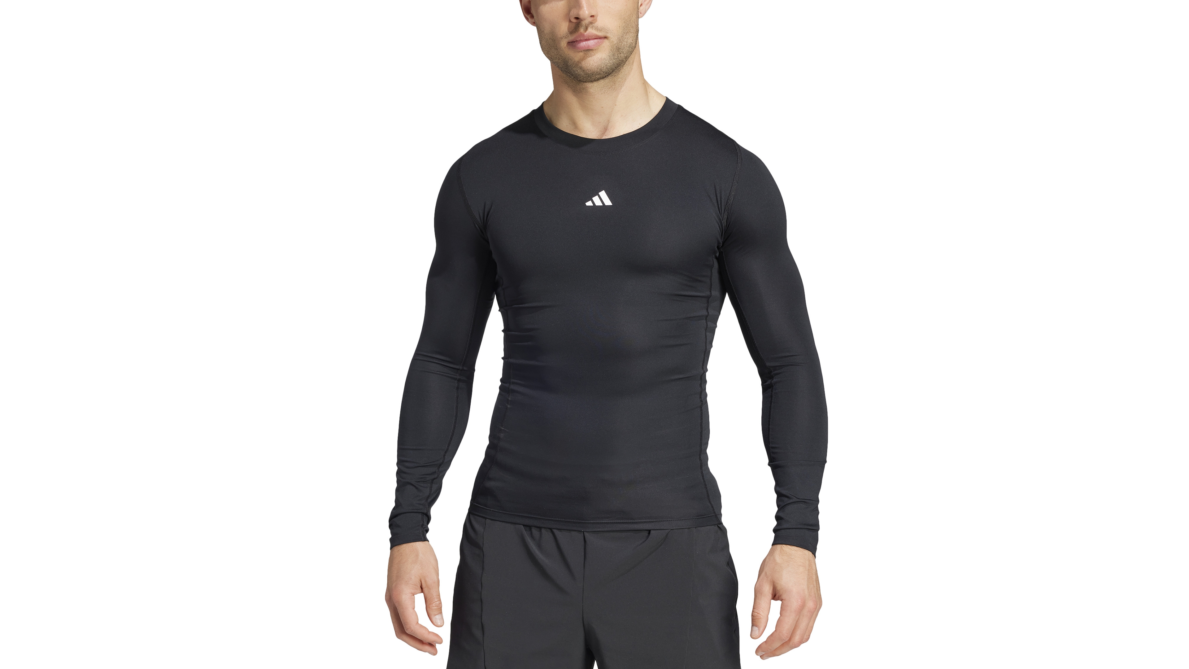 adidas Men's Fitted Crewneck Tech-Fit Compression Shirt