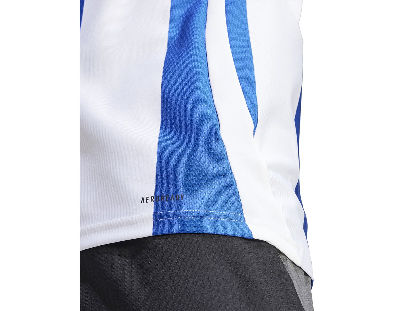 Мужская футболка adidas Stripe Logo Jersey T-Shirt, цвет: Белый / Королевский синий — фото 4