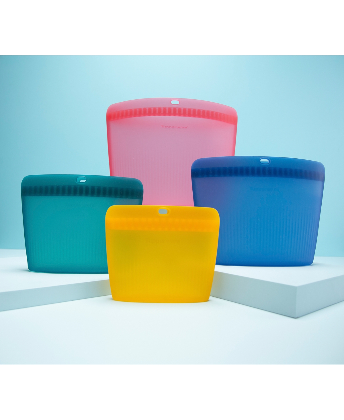 Tupperware 4-pc. Ultimate Silicone Storage Bag Set In Multi