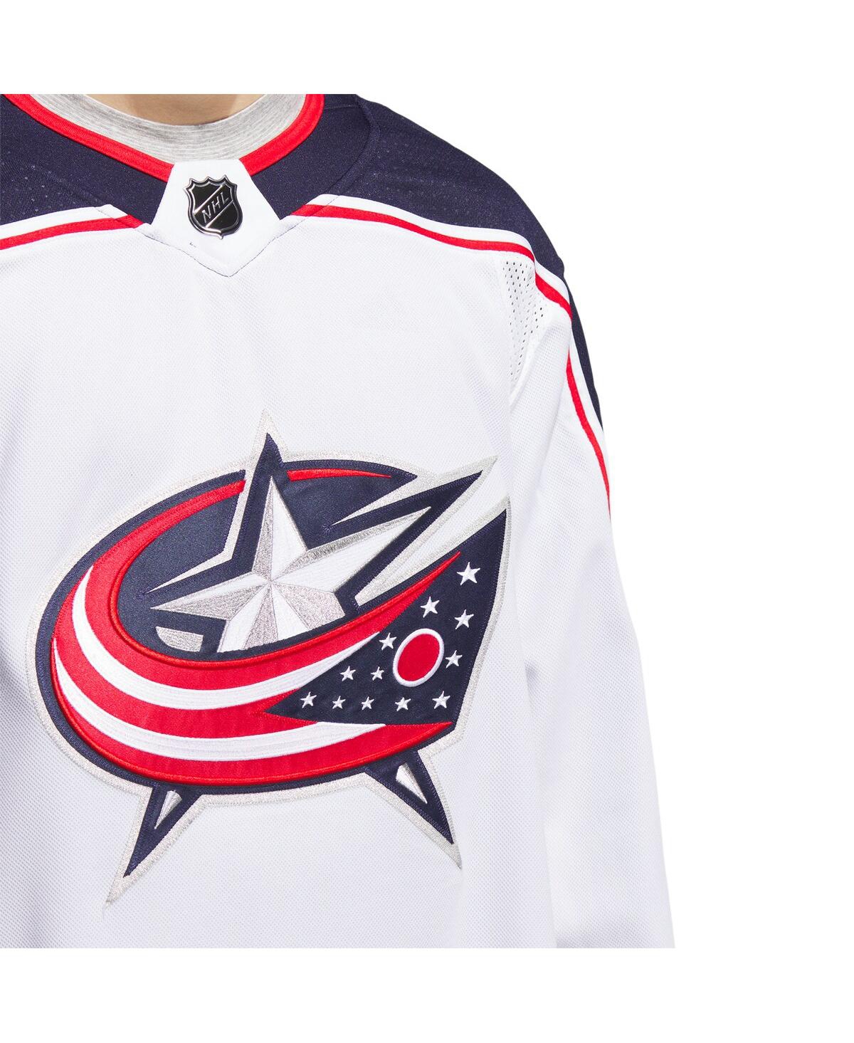 Adidas Men'sColumbus Blue Jackets Away Prime Green Authentic Jersey - White