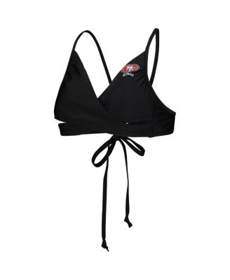 Women's Black San Francisco 49ers Hall of Fame Bikini Top