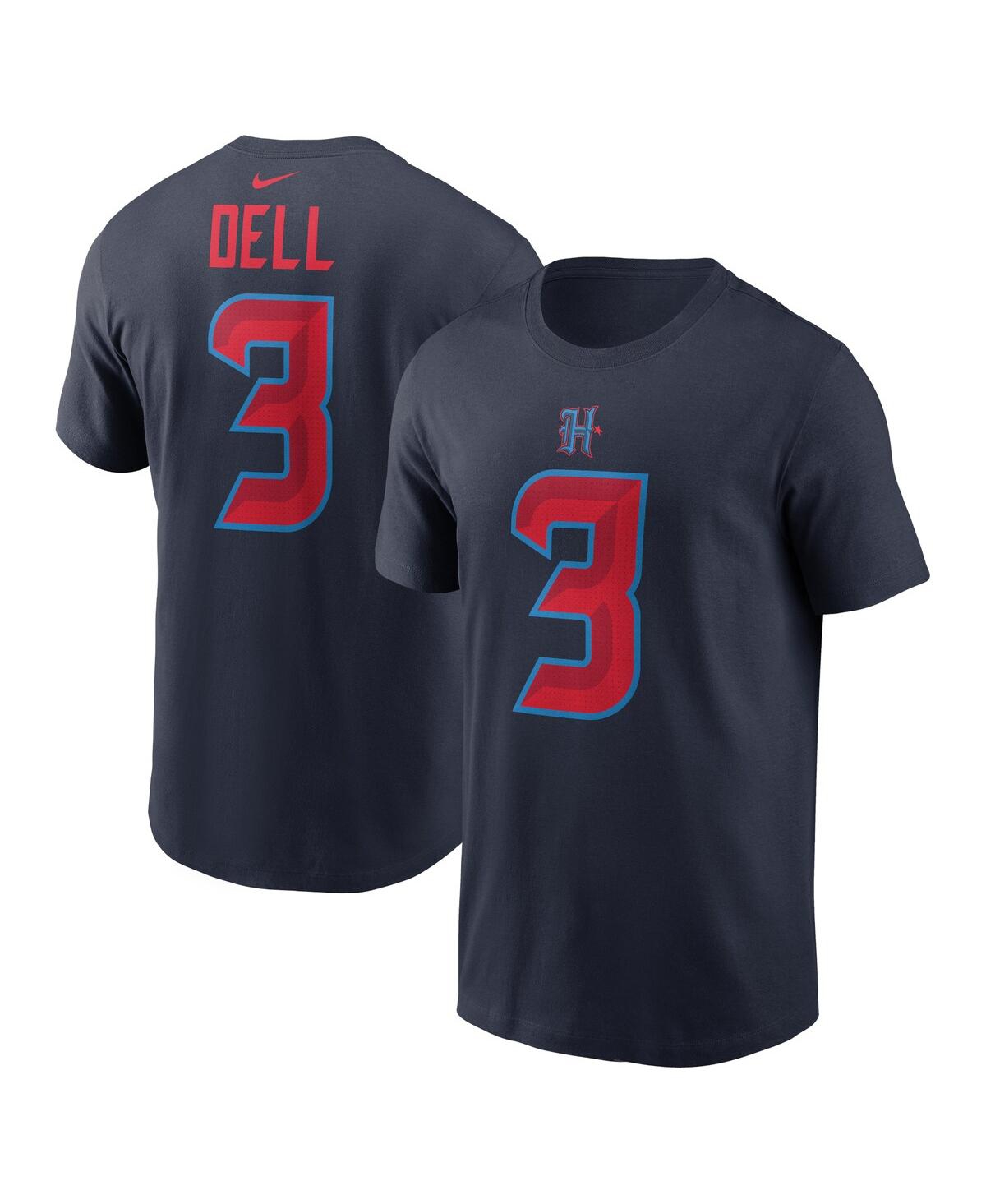 Nike Men's Tank Dell Navy Houston Texans Name Number T-shirt In Navy